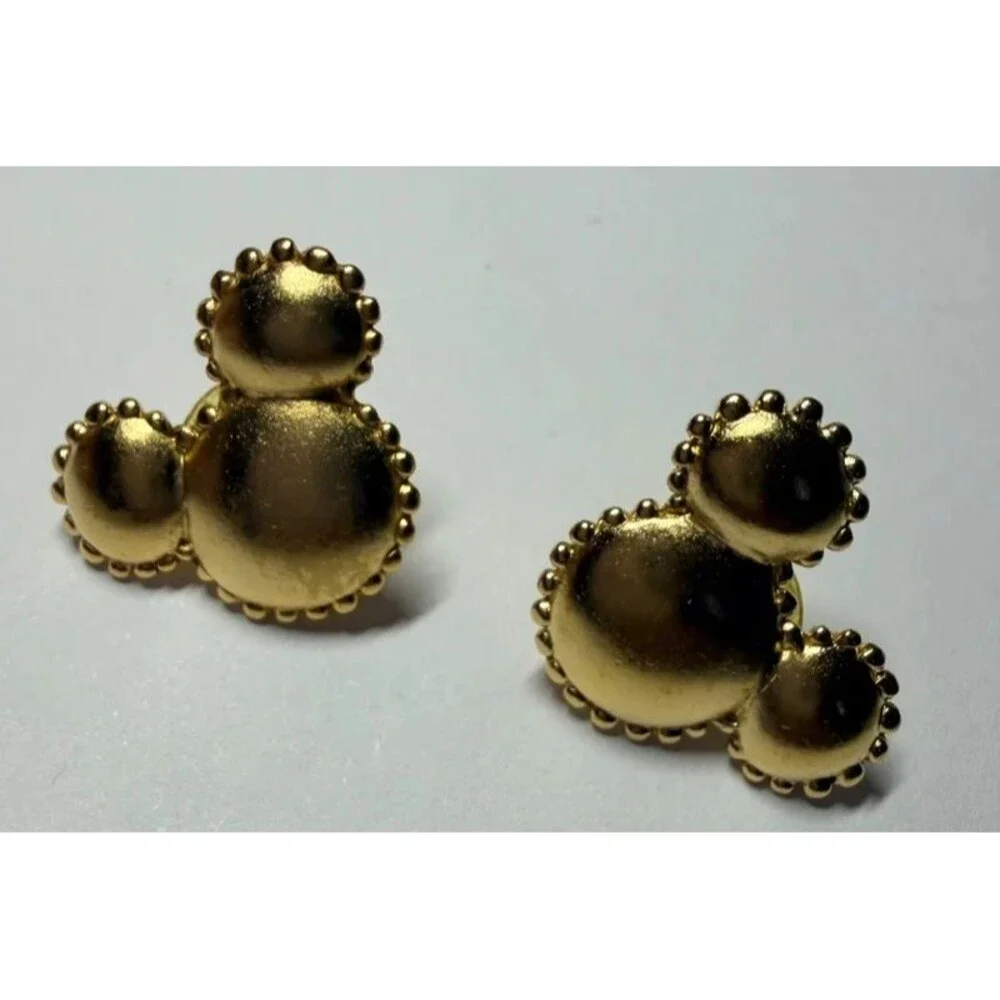 Vintage Disney Mickey Mouse Head Earrings - Pierced - Classic Retro Collectible